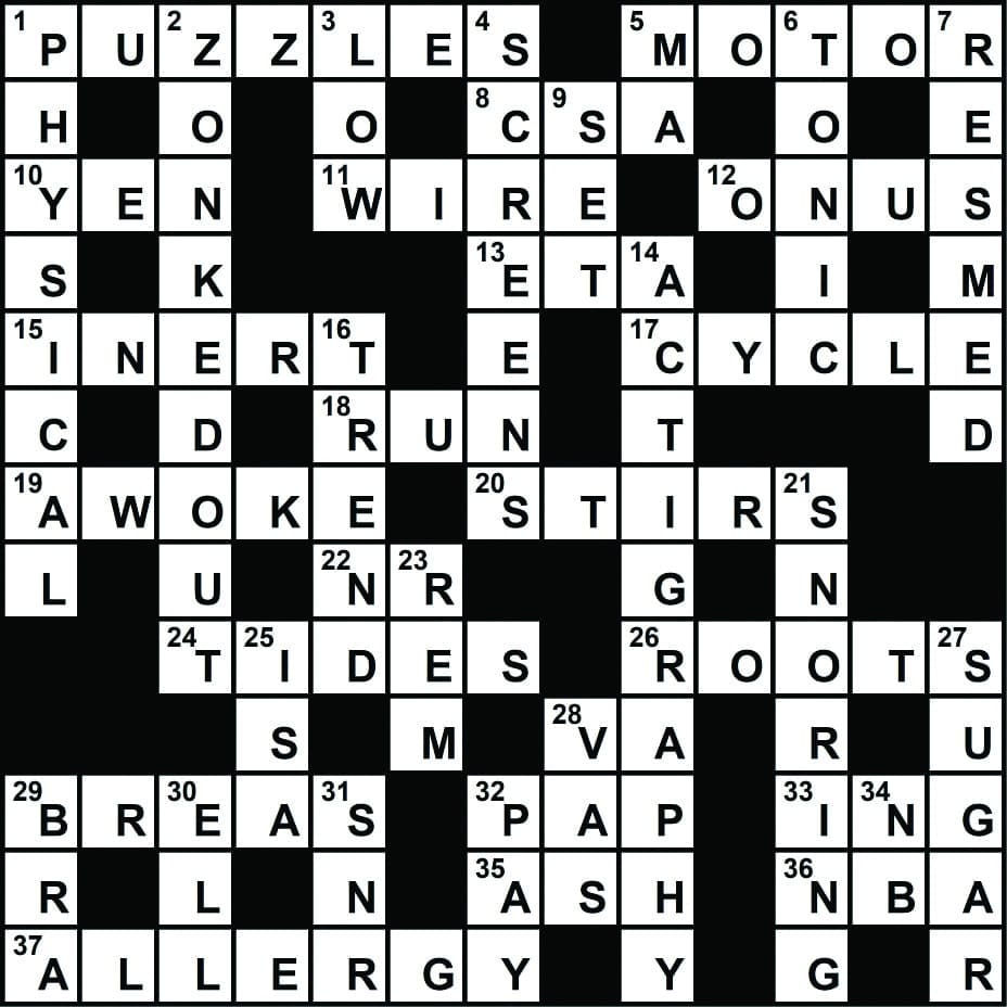 Crossword Puzzle: Sleep Medicine Themed Clues (June 2019) Sleep Review